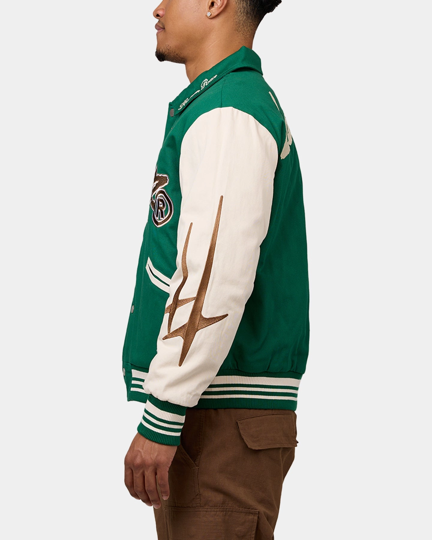 Loiter World Series Varsity Jacket Green InsulatedLayer