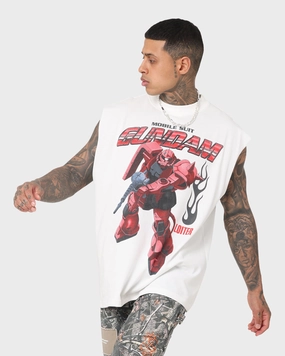 Loiter X Gundam Char's Zaku Muscle T-Shirt Off White Layering Fashion