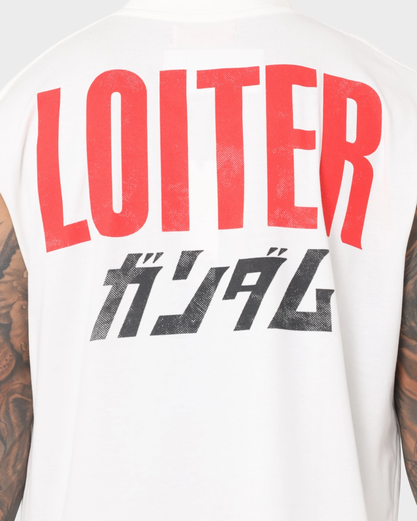 BreathableMeshLining Loiter X Gundam Char's Zaku Muscle T-Shirt Off White