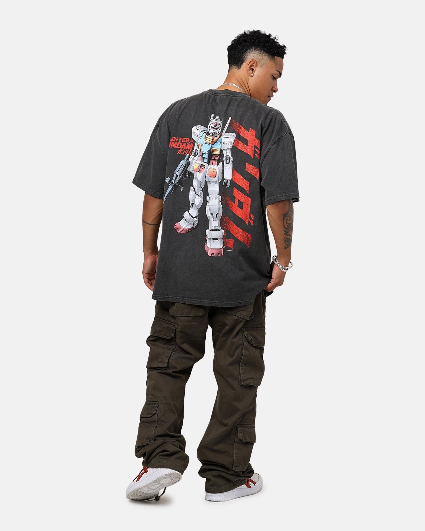 Loiter X Gundam Gundam Vintage T-Shirt Vintage Black Holiday Style