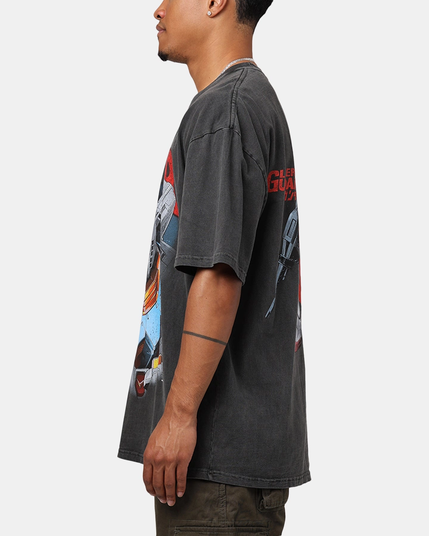 Loiter X Gundam Gundam Vintage T-Shirt Vintage Black Stylish Casual