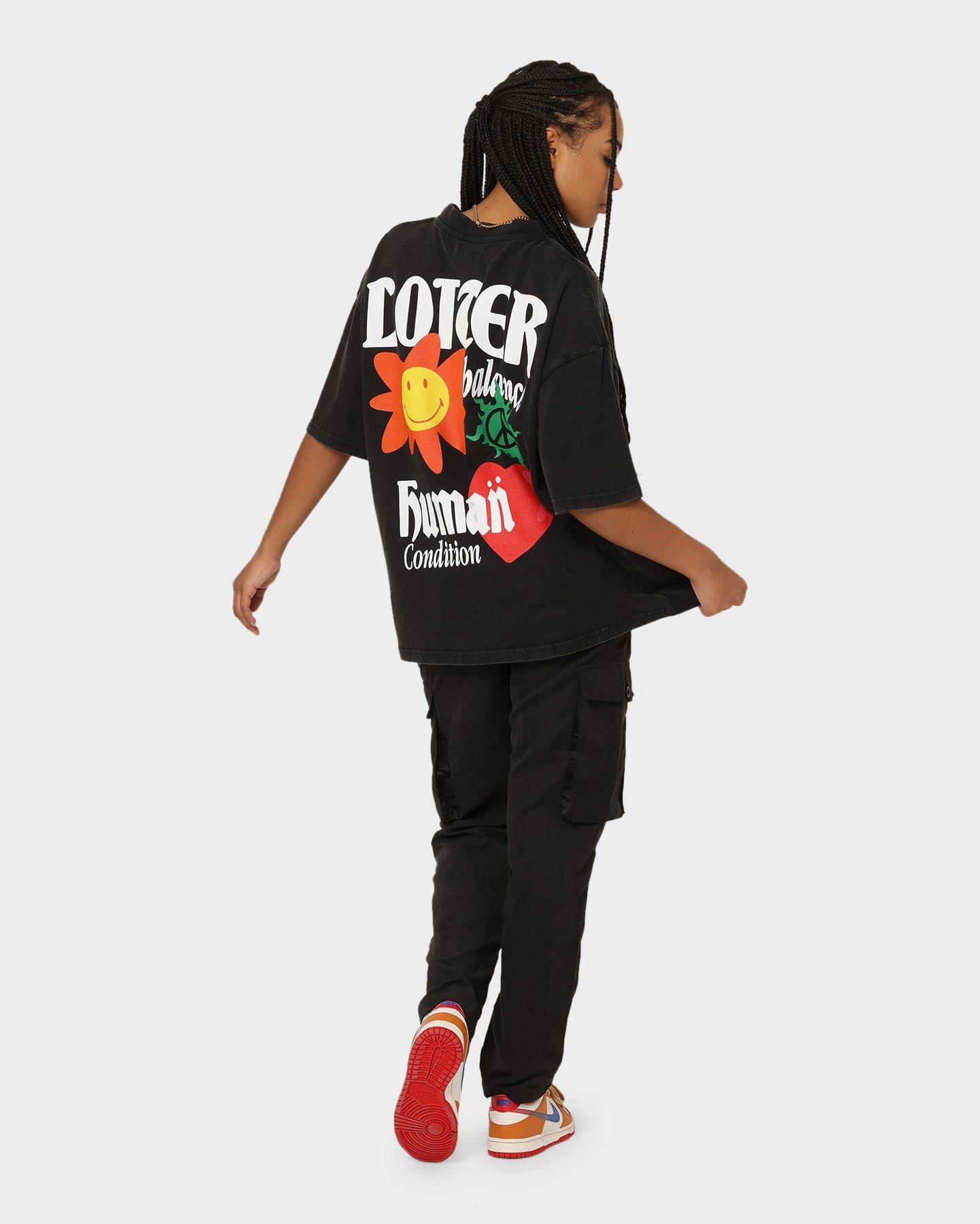Anti-pilling Loiter X Smiley Human Condition Vintage T-Shirt Vintage Black