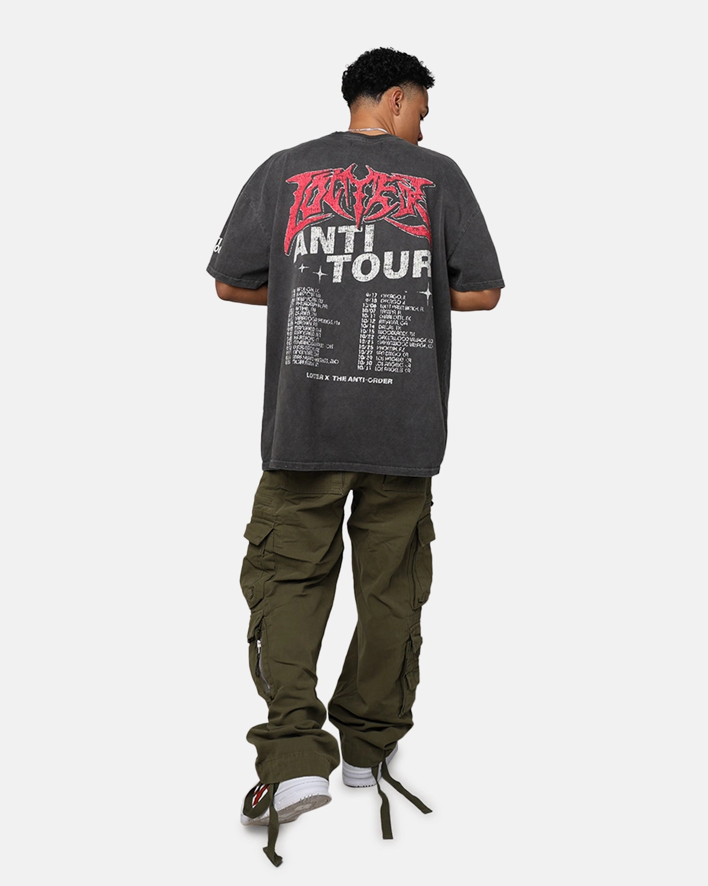 Loiter X The Anti Order Anti Tour Vintage T-Shirt Black Wash Outdoor Essentials