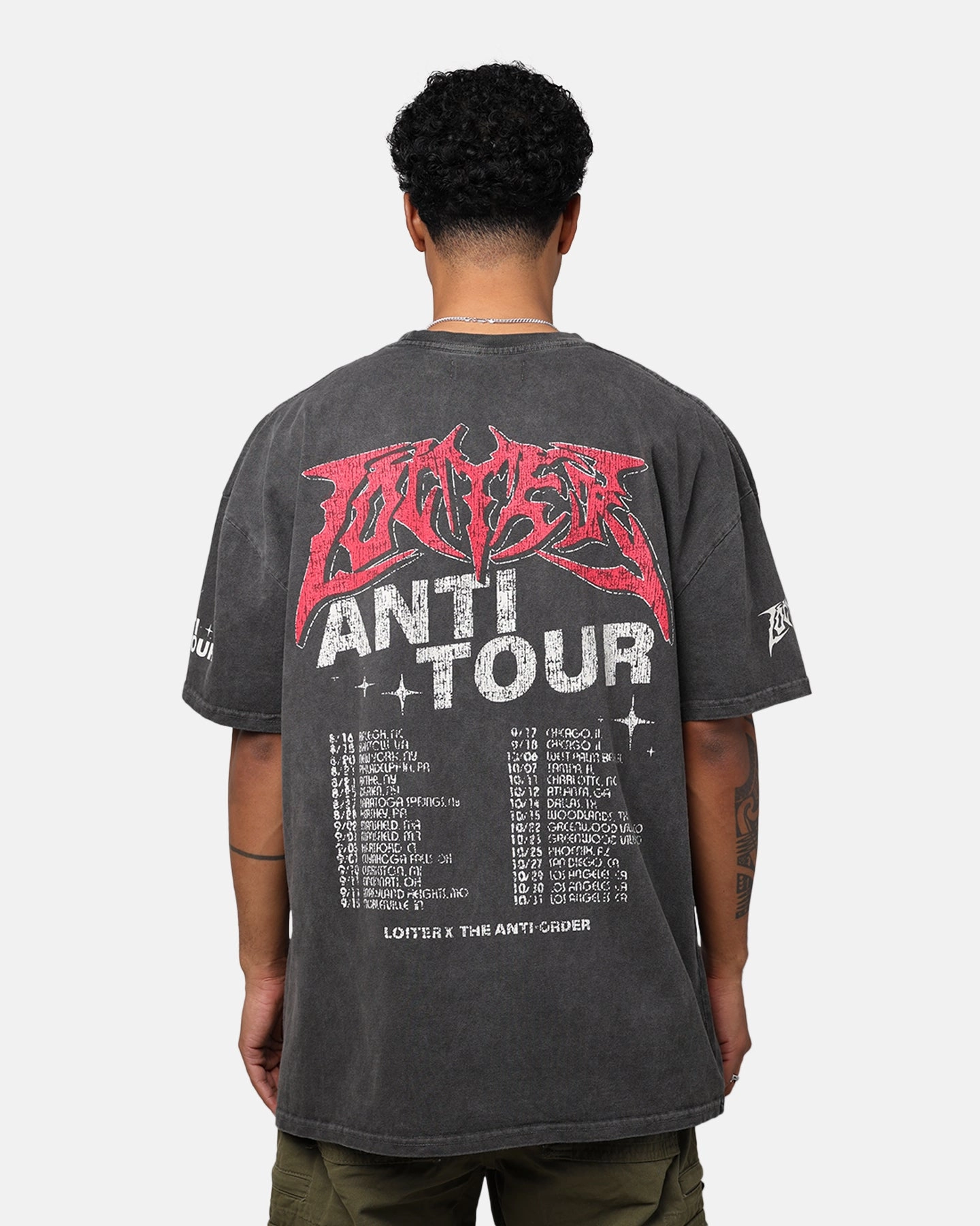 Daily Favorite Loiter X The Anti Order Anti Tour Vintage T-Shirt Black Wash