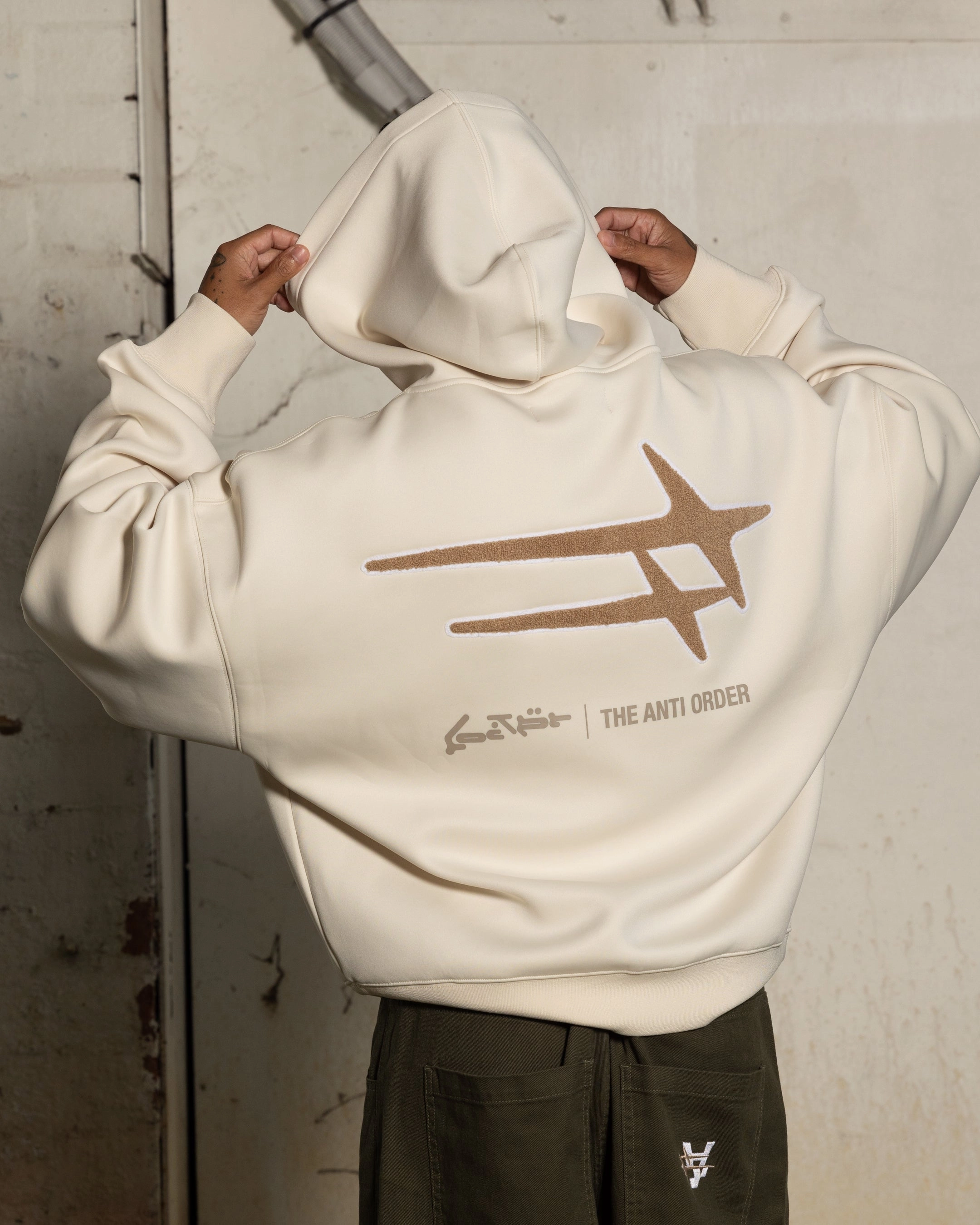 Procedure Loiter X The Anti Order Zip Hoodie Stone