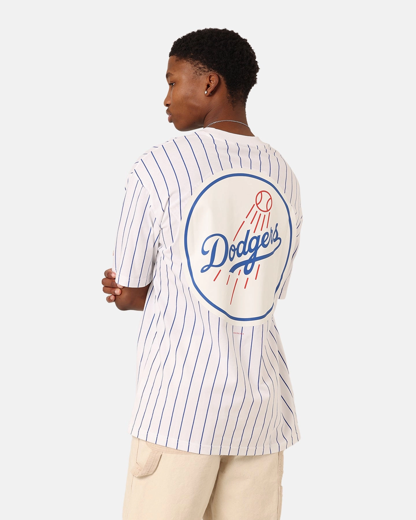 Floral freshness Street Smart Look New Era Los Angeles Dodgers T-Shirt White Pinstripe