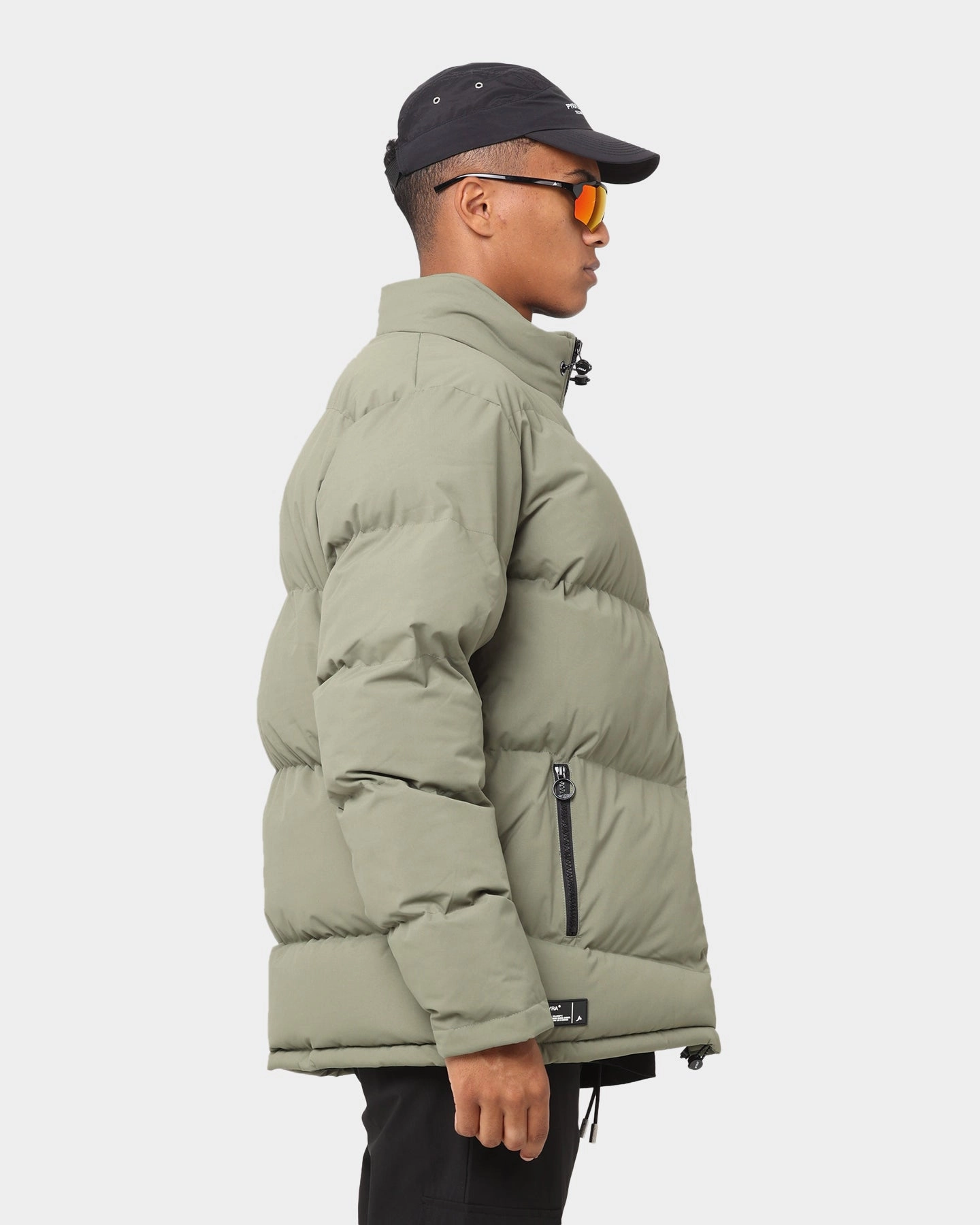 PYRA Padded Puffa Jacket Olive Green Involve