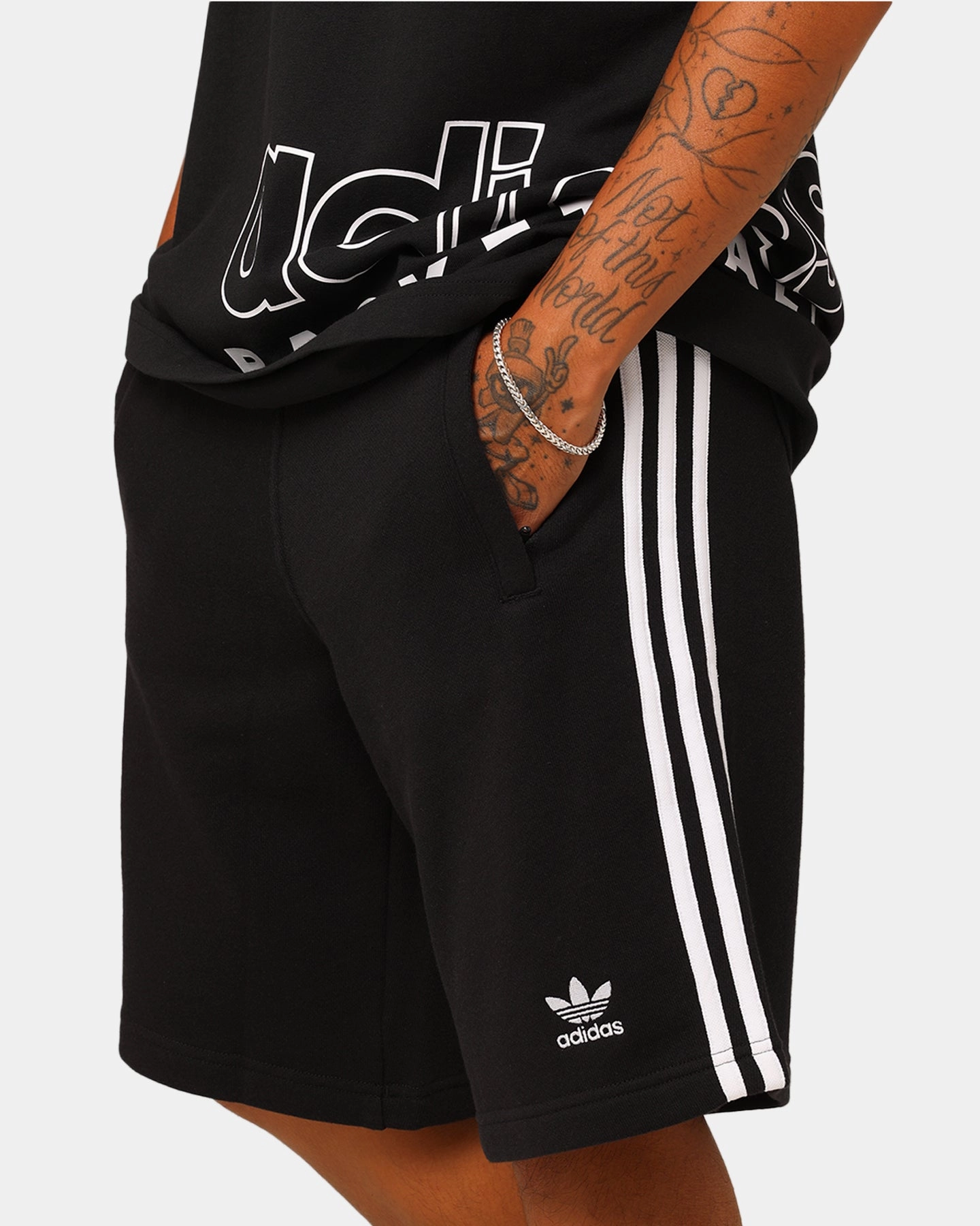 Seamless Waistband Adidas Adicolour Classics 3-Stripes Sweat Shorts Black