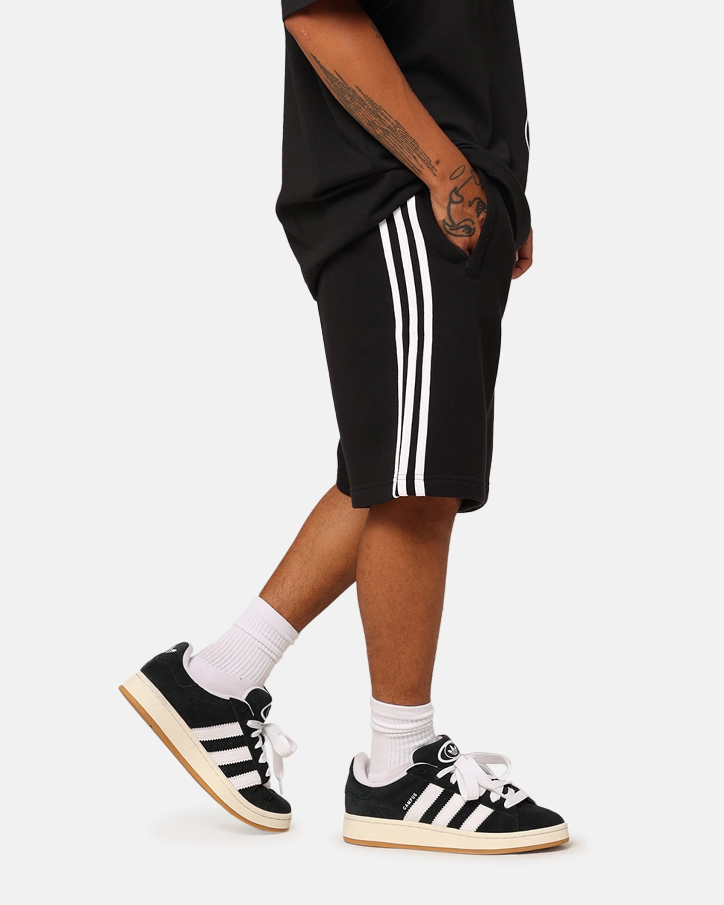 Static Resistant Fibers Adidas Adicolour Classics 3-Stripes Sweat Shorts Black