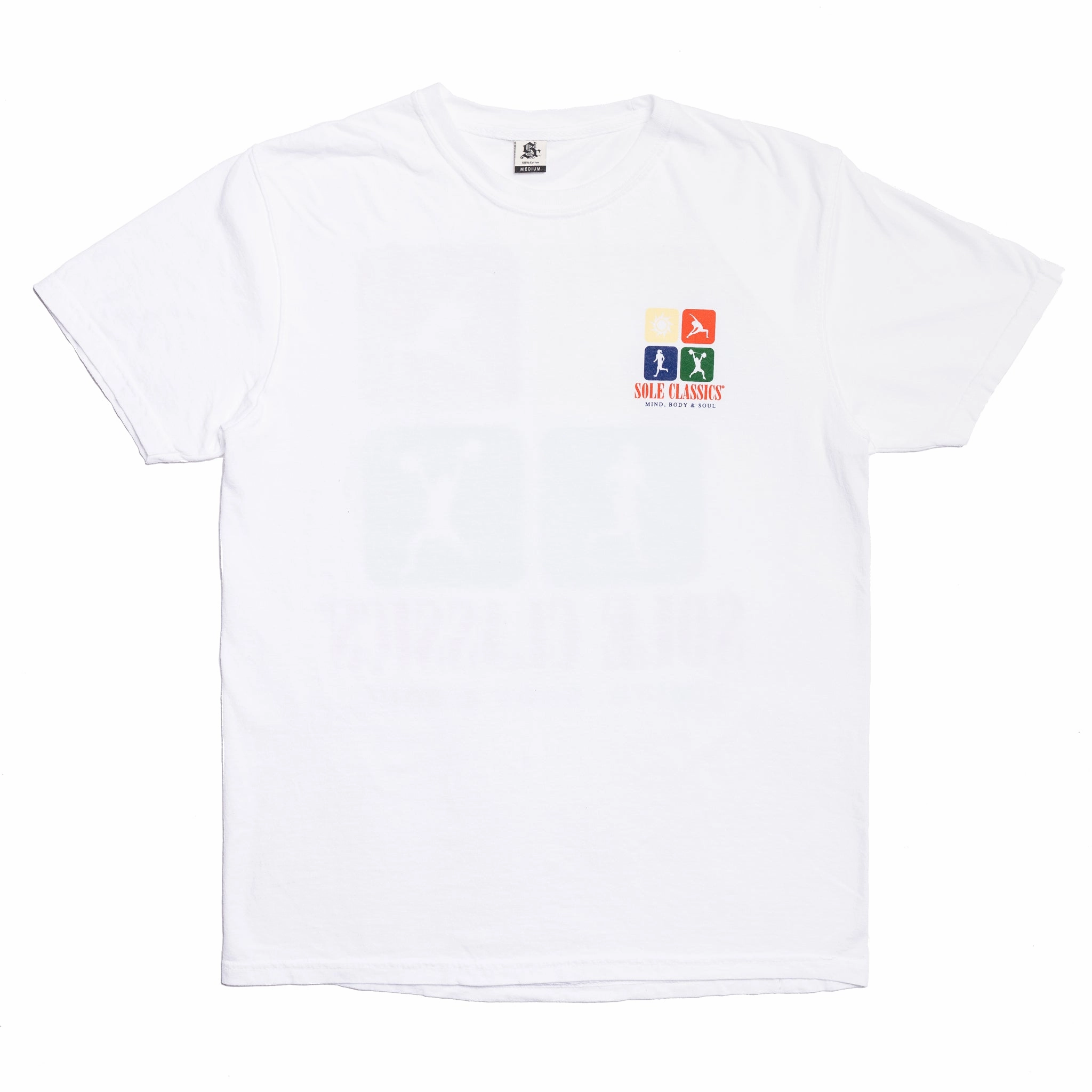 Sole Classics Mind Body & Soul SS Tee in White Relaxed Design