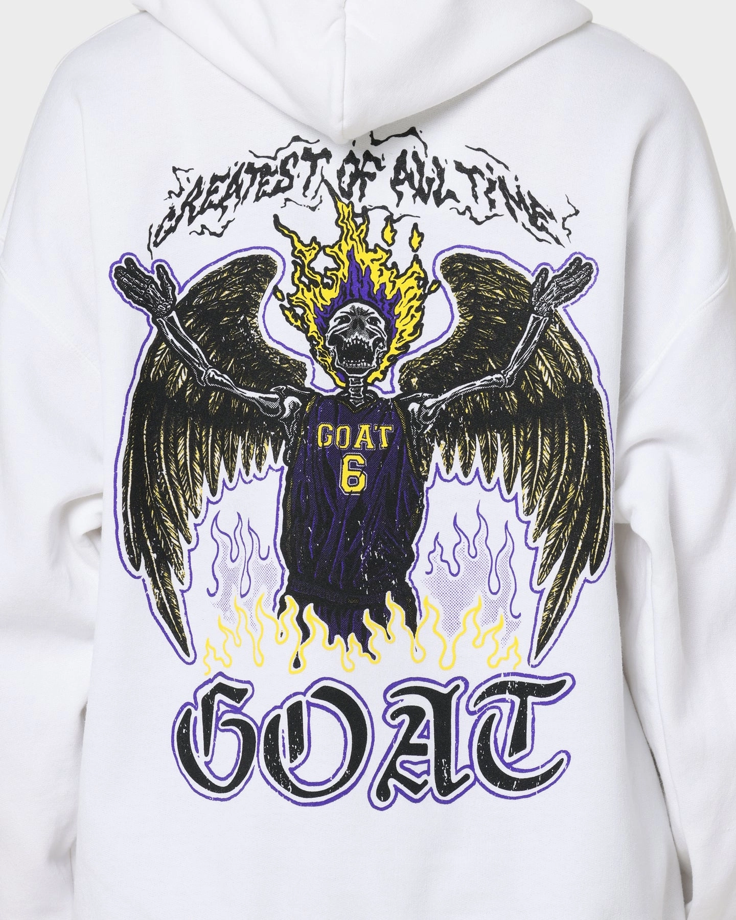 Goat Crew King Skeleton Hoodie White Describe