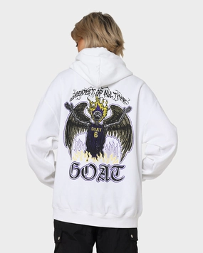 Goat Crew King Skeleton Hoodie White suitable for cosplay