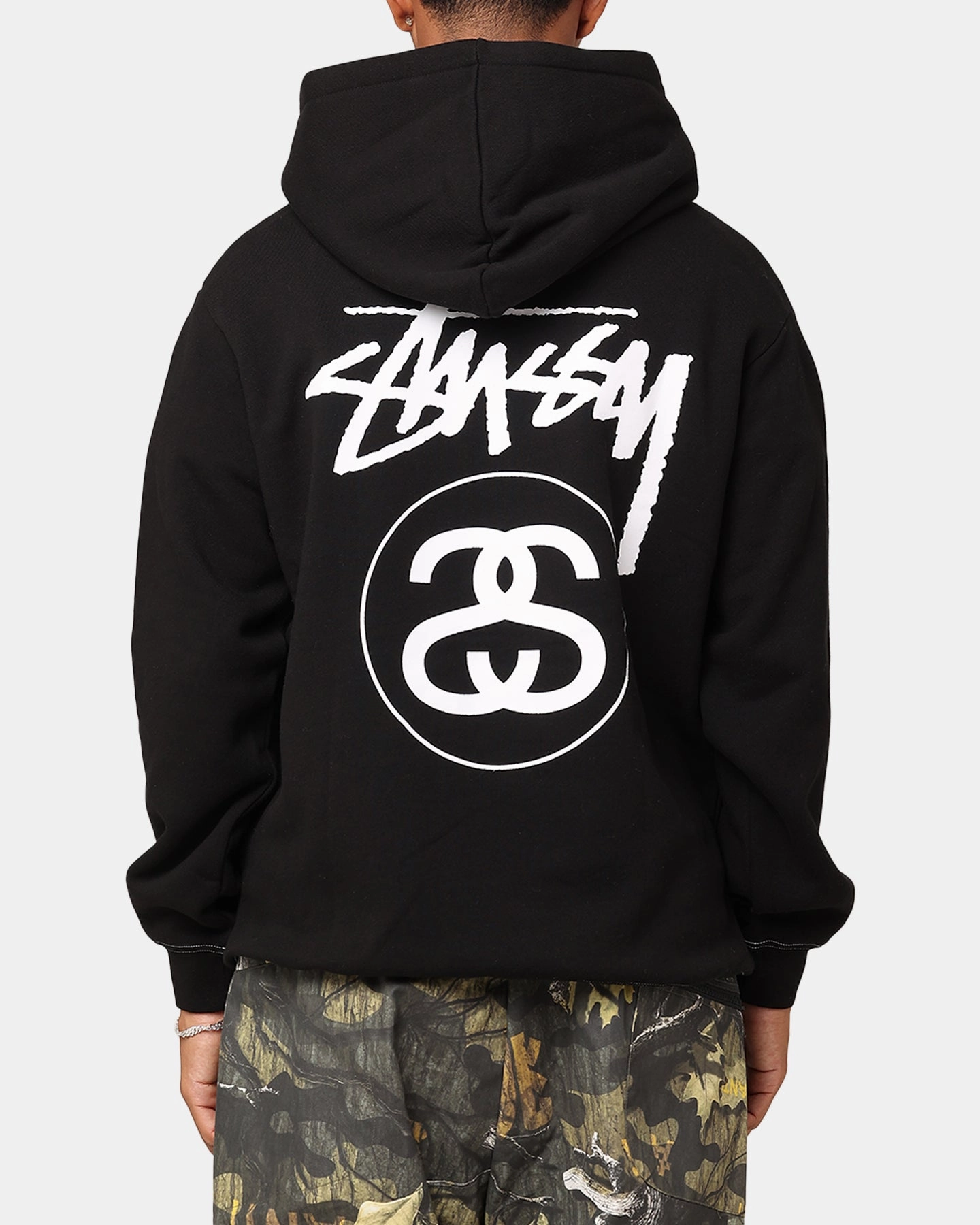 Stretchy Stussy SS Link Fleece Hoodie Black