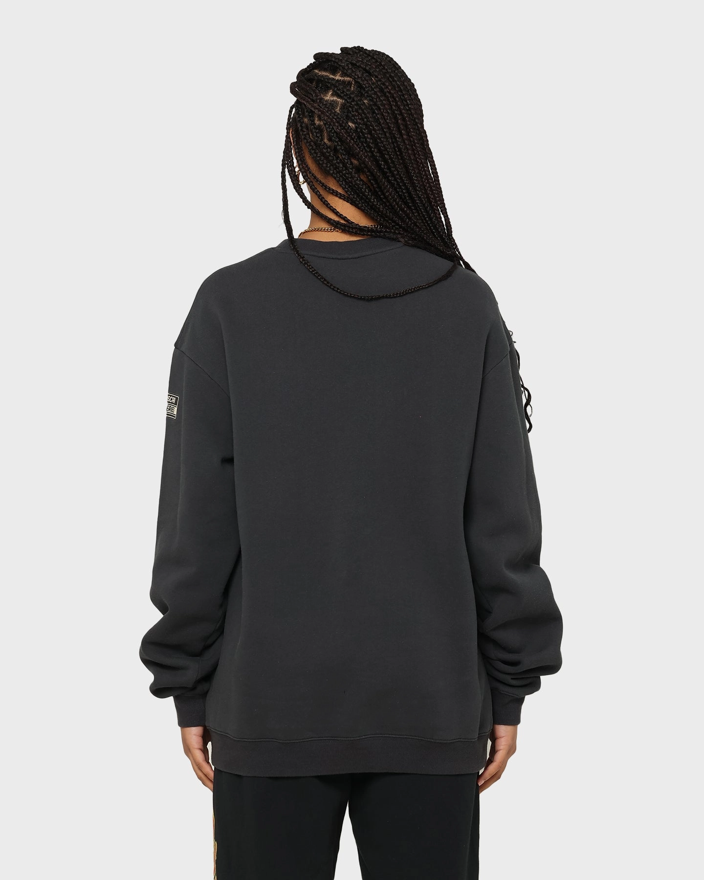 Flexible Fit Engineering Breezy Layer Option NASCAR Lightning Cup Series Crewneck Washed Black