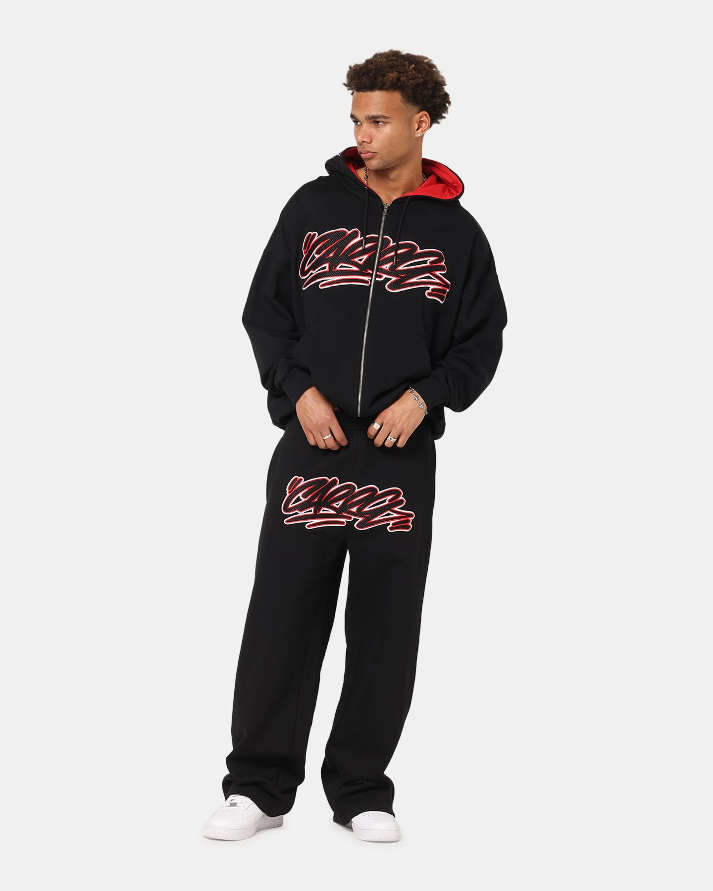 Carre Terrace Trackpants Black Flexible Ankle Cuffs Seamless Waistband