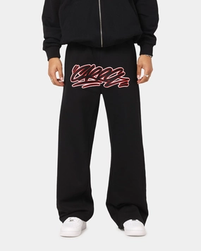 Anti Pilling Surface Chic Design Carre Terrace Trackpants Black