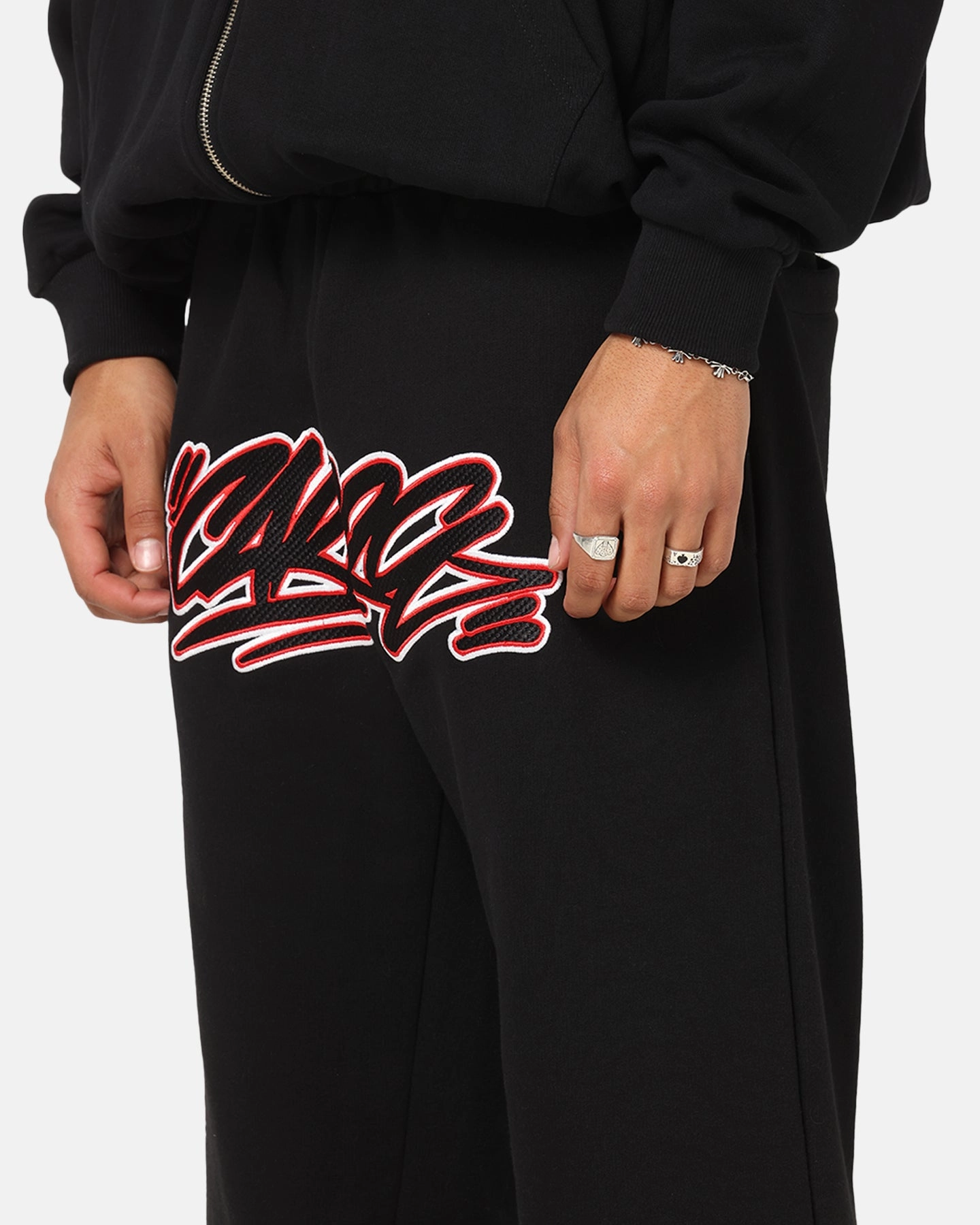 Vintage Wash Quick Cool Carre Terrace Trackpants Black