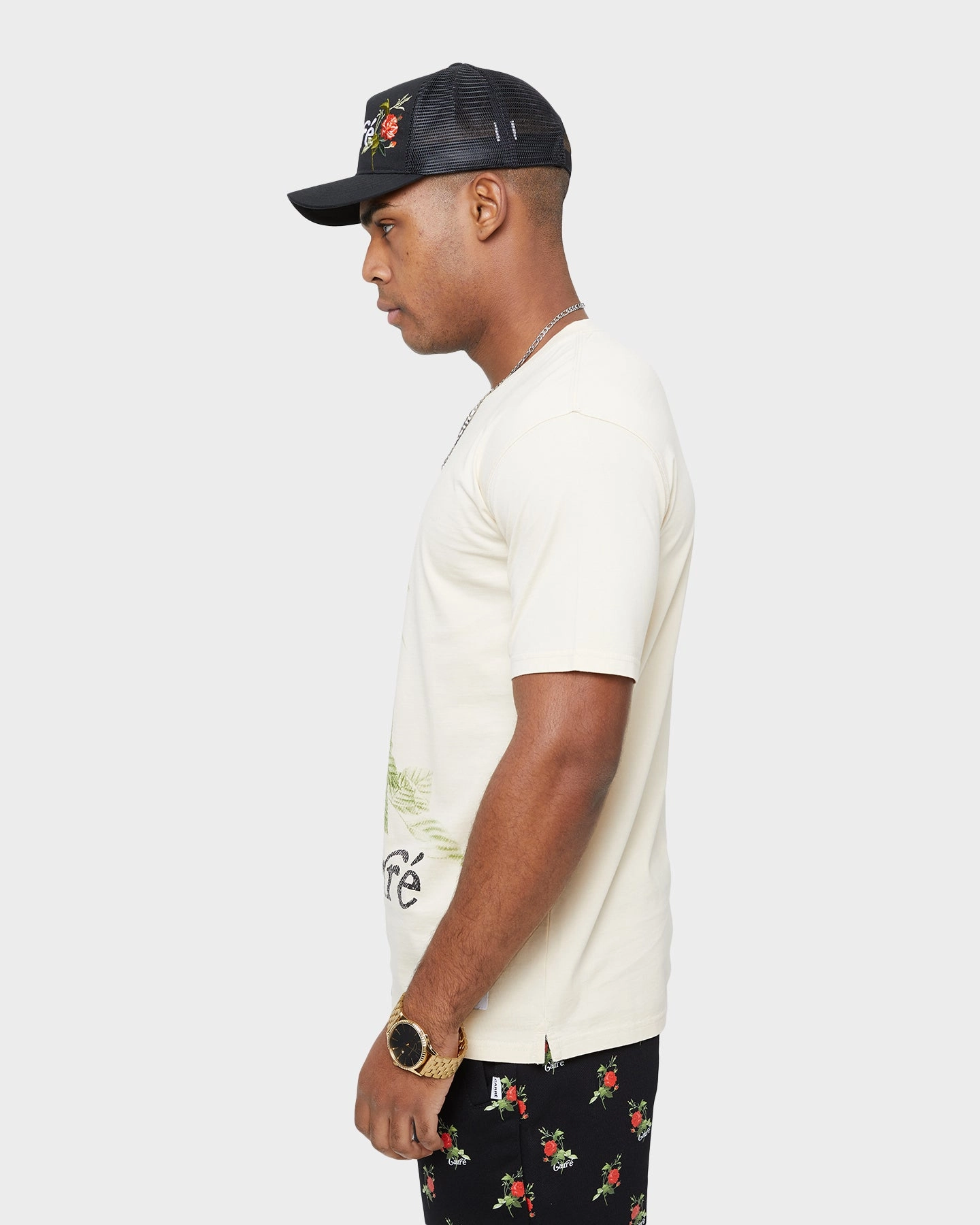 Carre Ament Vintage Classic Short Sleeve T-Shirt Washed Stone Stretchable Collar Band City Fashion