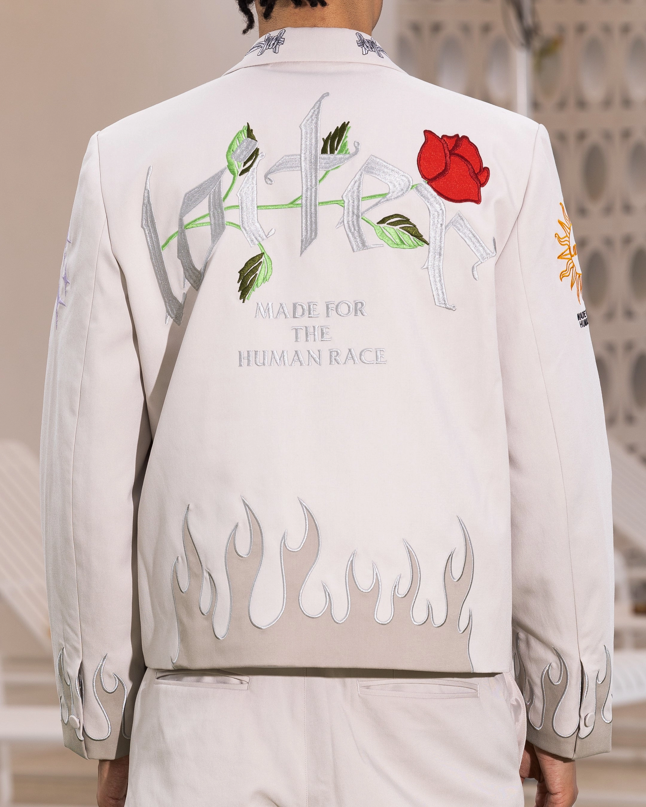 moonlight Loiter Western Blazer Jacket Off White