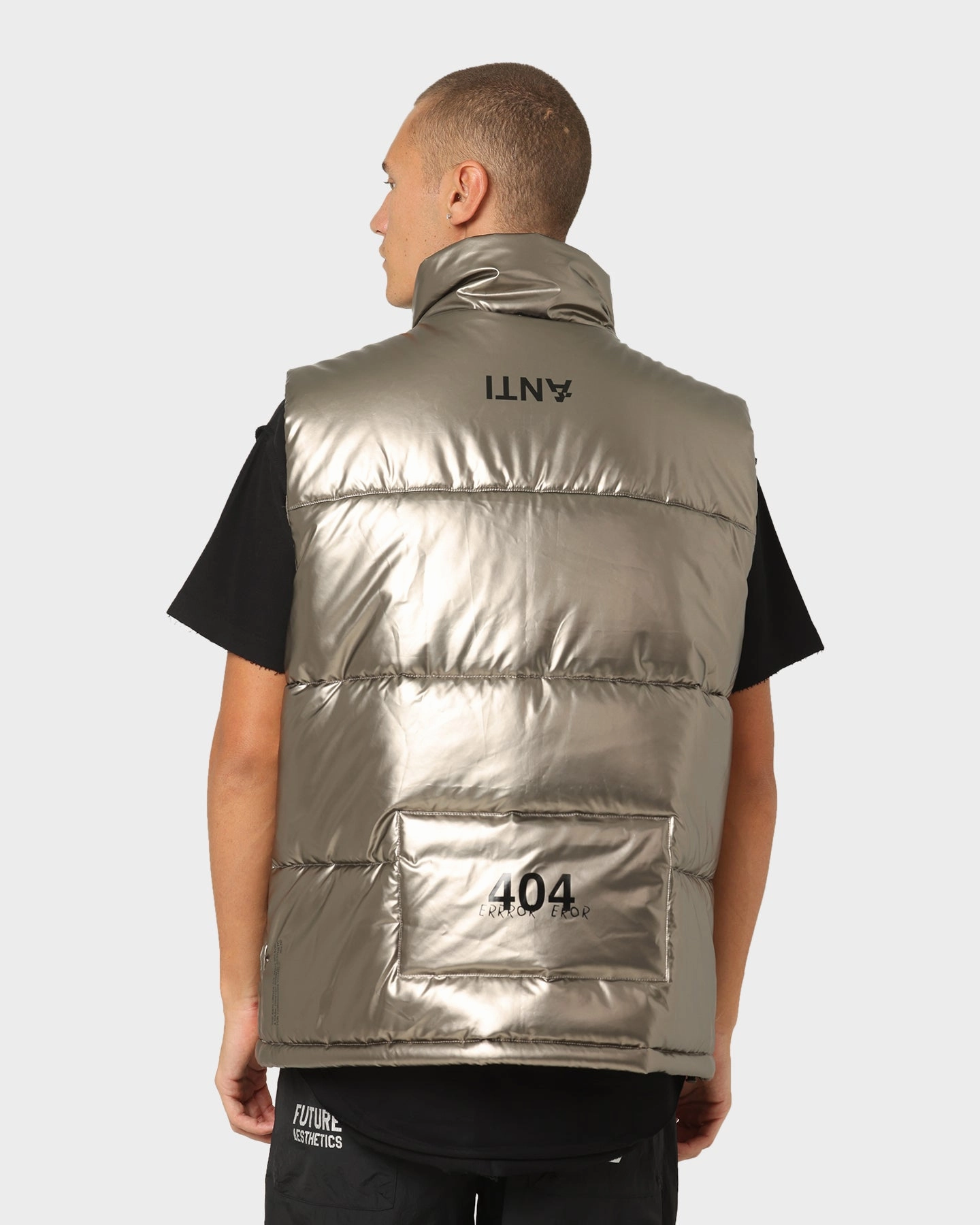 The Anti Order Anti Joy Puffer Vest Pewter Celebrate