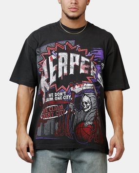 Halloween Overtime City T-Shirt Vintage Black