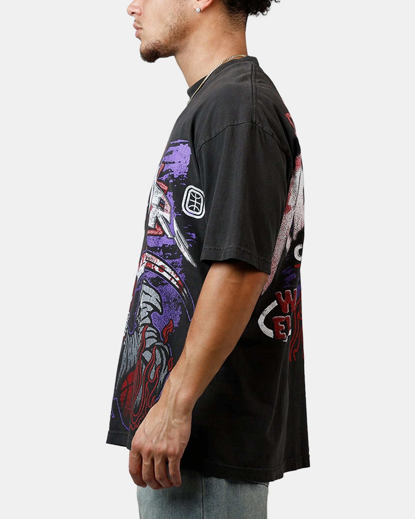 Overtime City T-Shirt Vintage Black All-Purpose Wear Fashionable Comfort