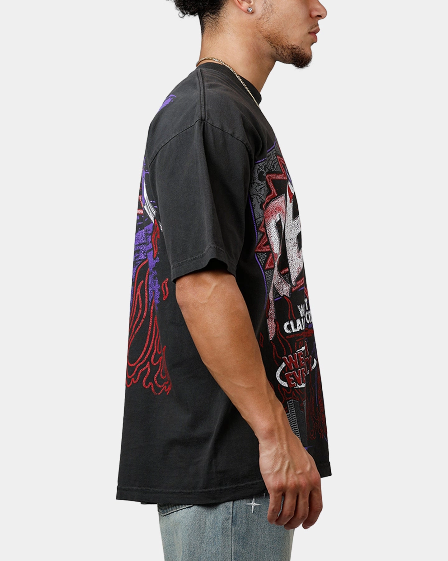 Stylish Layer Look Overtime City T-Shirt Vintage Black