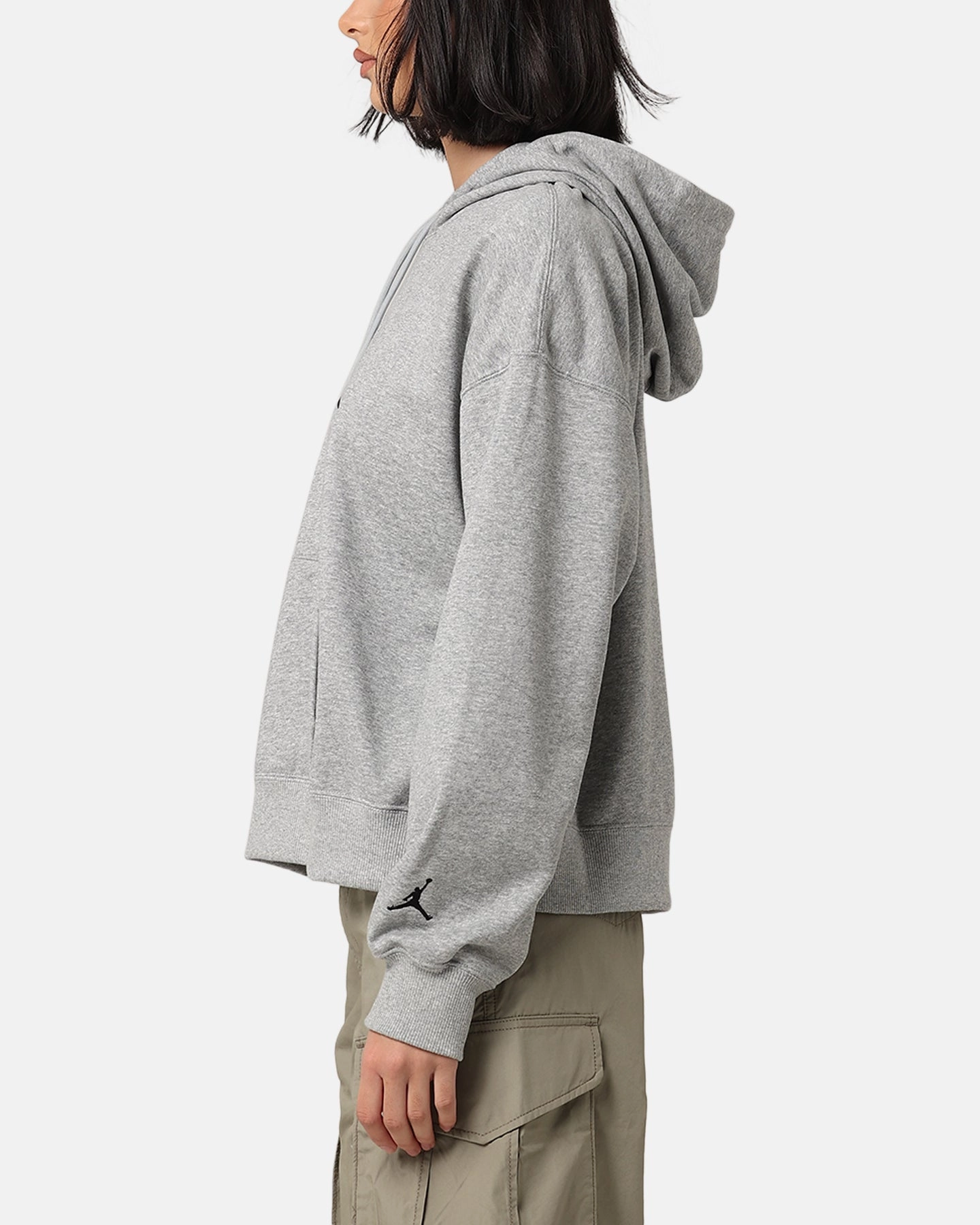 Jordan Women's Brooklyn Fleece Pullover Hoodie Dark Grey Heather graduation