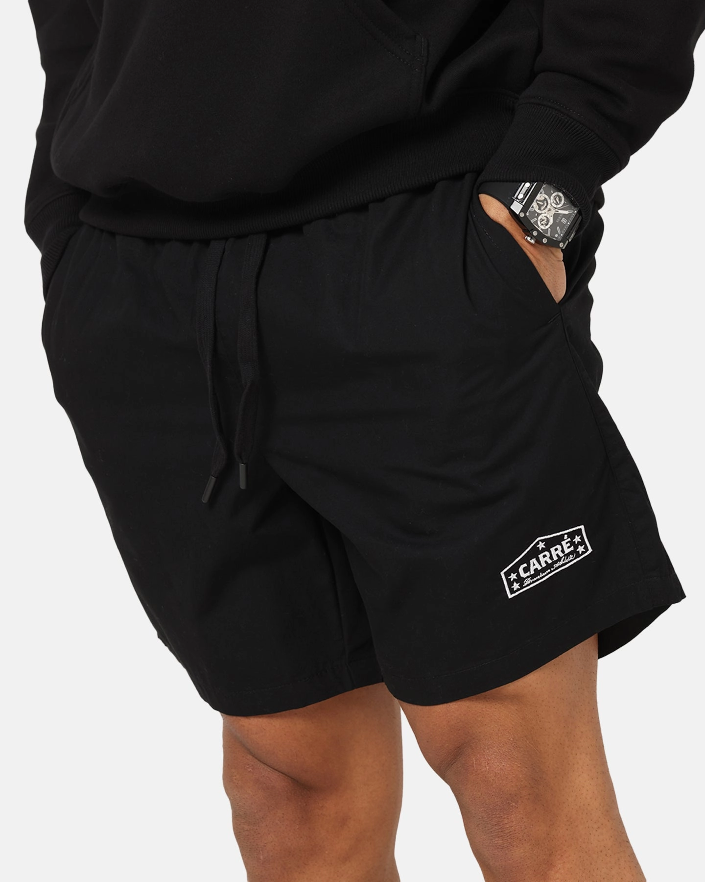transportation industry Carre Block Star Beach Shorts Black