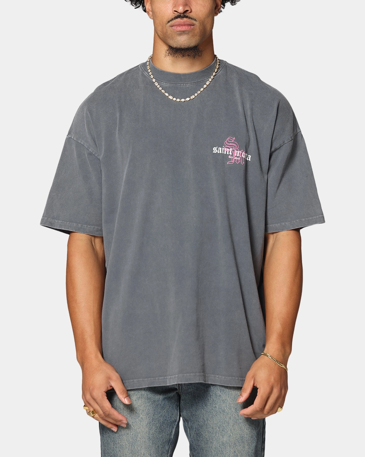 Saint Morta Heritage Boxy T-Shirt Washed Black Everyday Look Wear