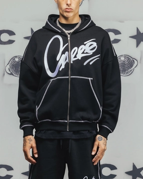 Adjustable Straps Carre Corrupt Hoodie Black