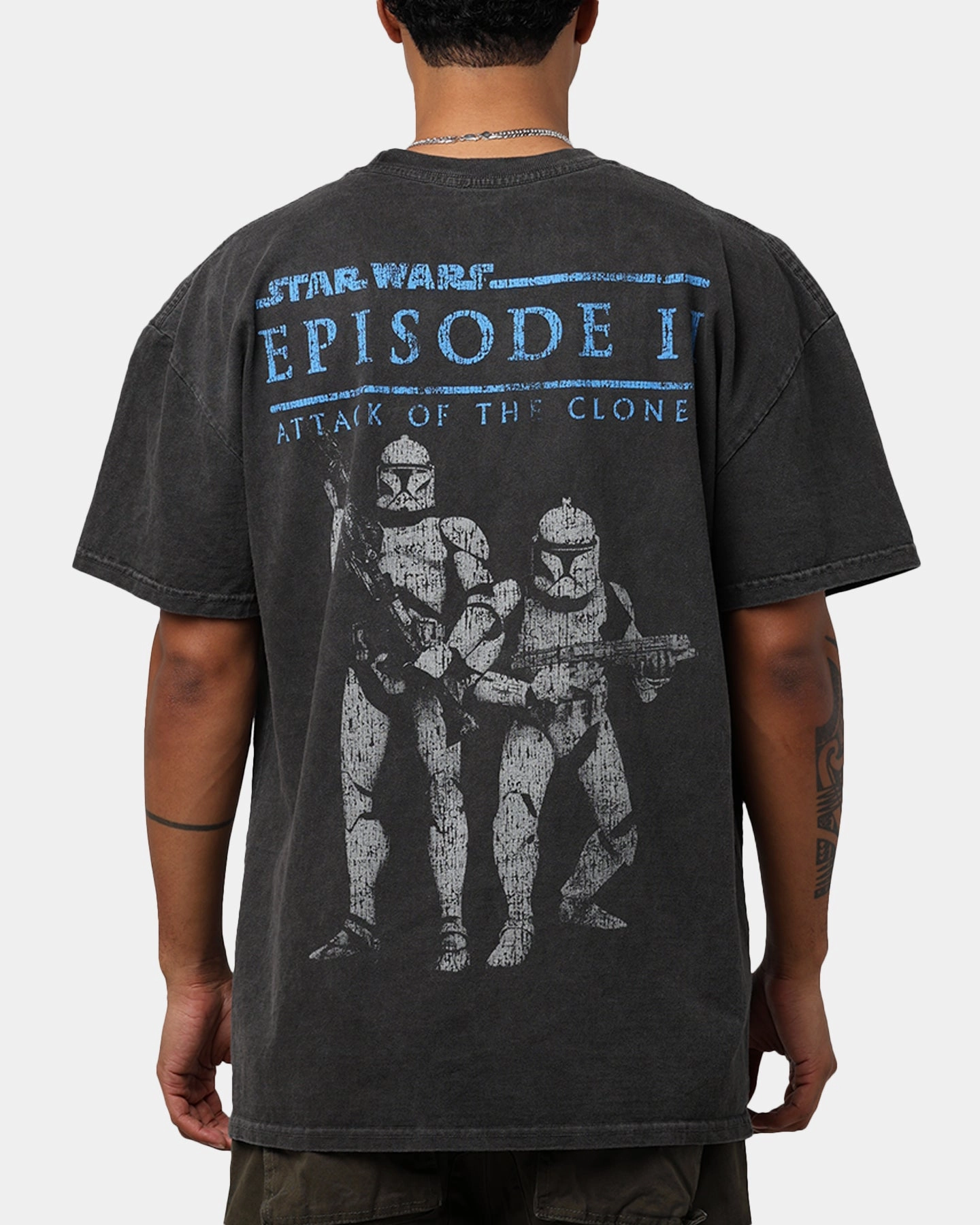 Star Wars Episode II '02 Heavyweight Vintage T-Shirt Black Wash No Fade Technology