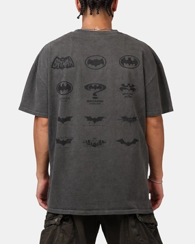 Sublimation Printed Collar Relaxed Comfort Wear Goat Crew X DC Batman Batman Logos Heavyweight T-Shirt Black Wash