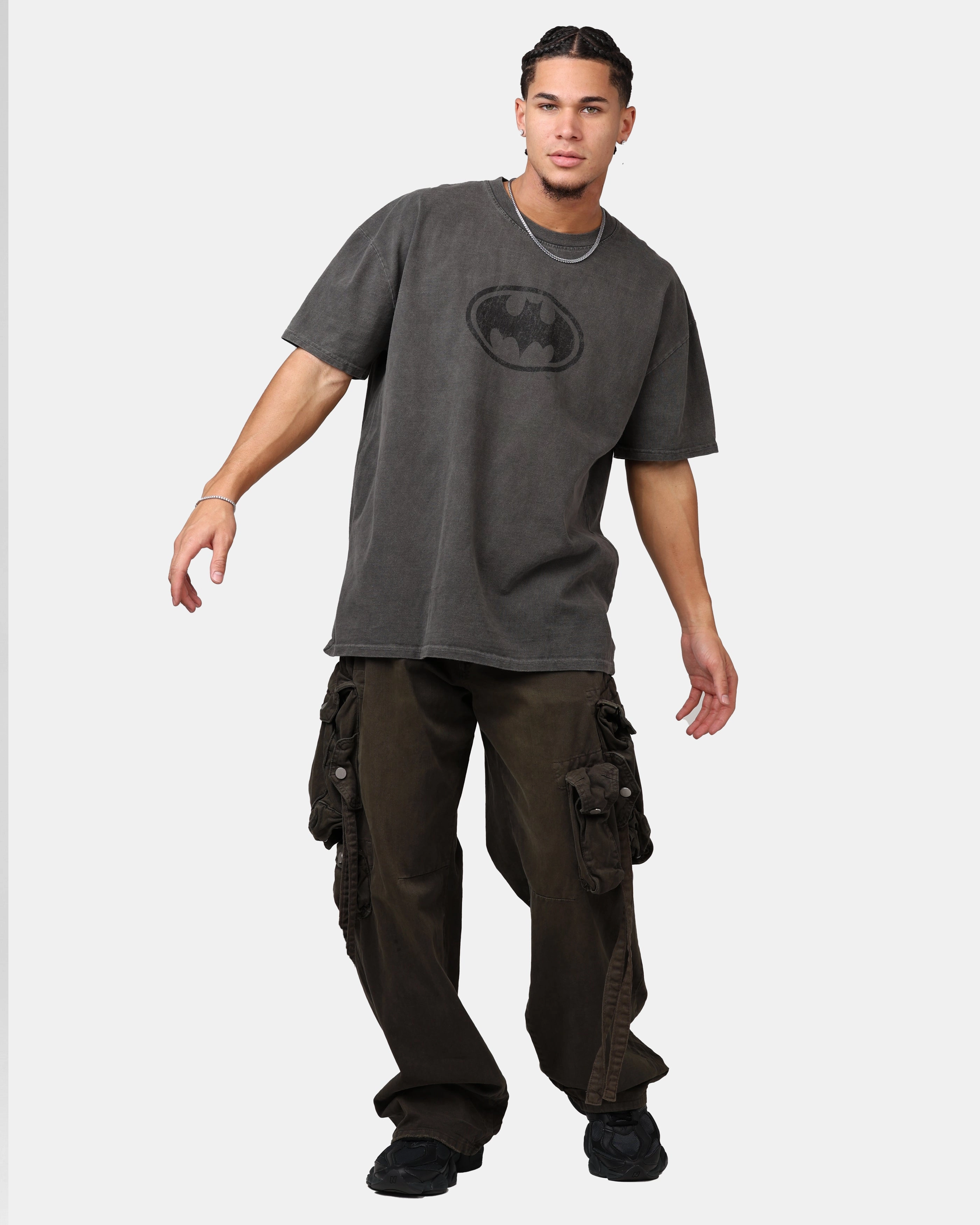 Goat Crew X DC Batman Batman Logos Heavyweight T-Shirt Black Wash Timeless Fashion Breezy Comfort