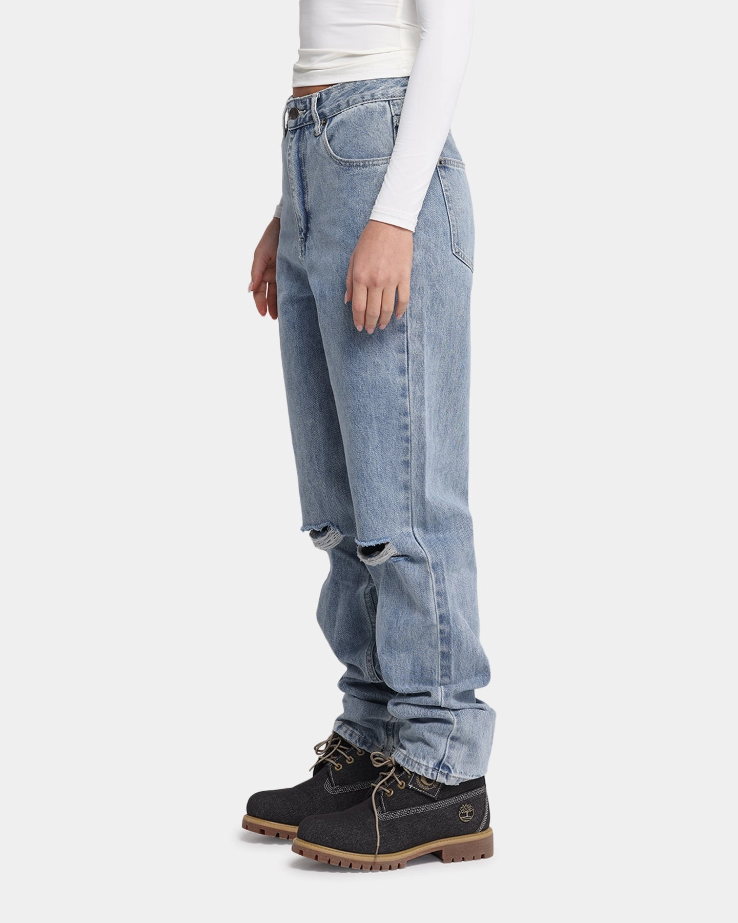XXIII Women's Straight Leg Jeans Blue Denim Anywhere Fit Modern Straight Leg
