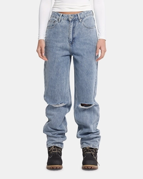 XXIII Women's Straight Leg Jeans Blue Denim Comfort Stretch Durable Fabric