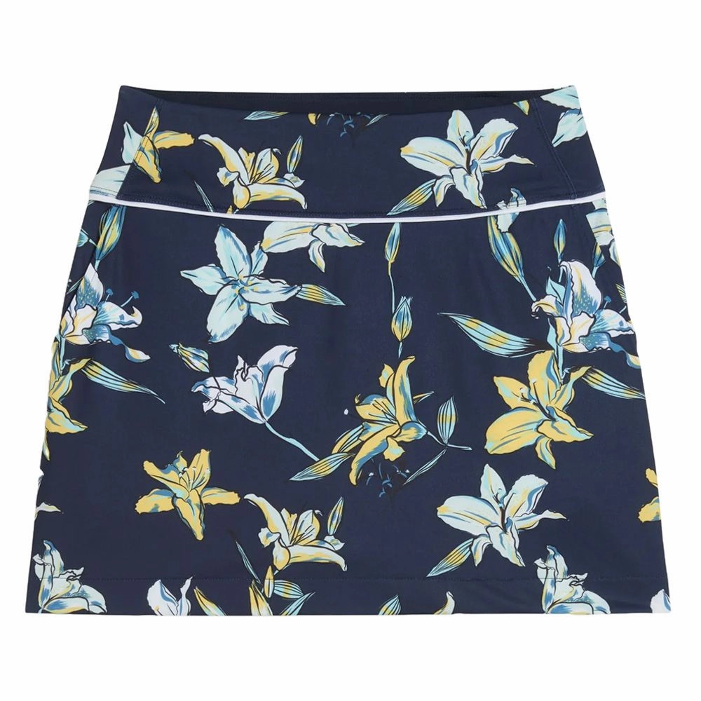 PUMA Blake Knit Lily Floral Golf Skirt Deep Navy - SS25 Women Crisscross Details