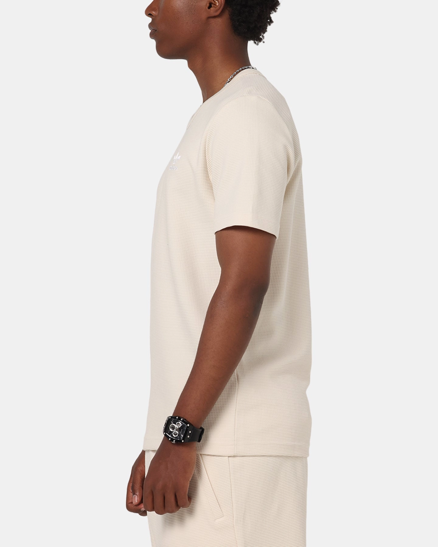 QuickDryTechnology Elegant Adidas Trefoil Essentials Waffle T-Shirt Wonder White
