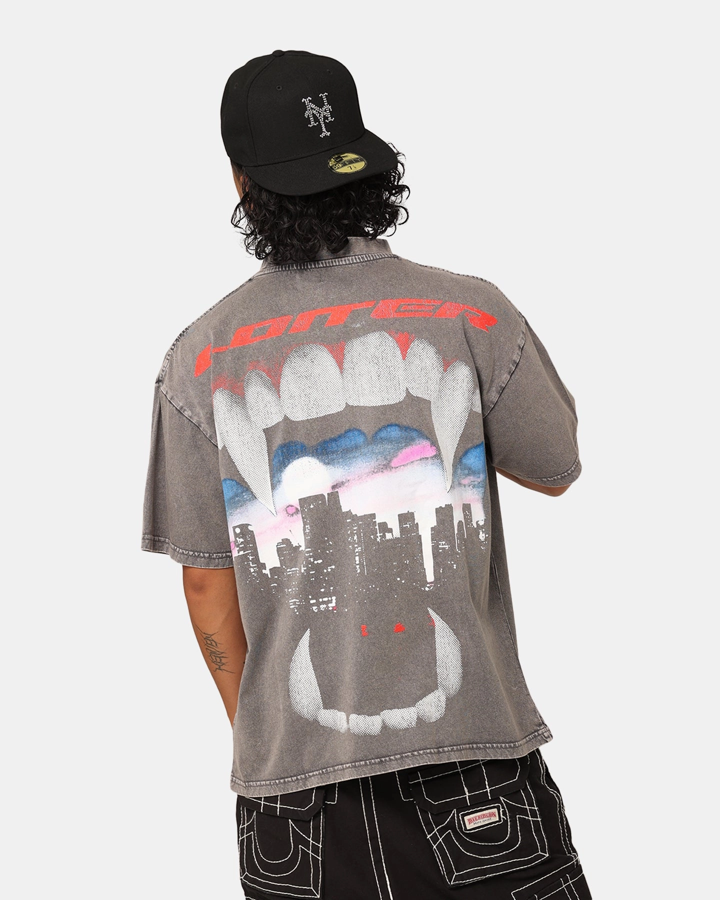 Loiter Urban Beast Vintage T-Shirt Charcoal casual outing