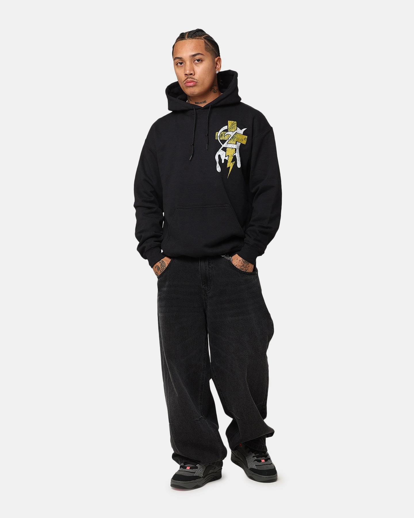The Anti Order Choas Hoodie Black/Yellow/White Street Chic