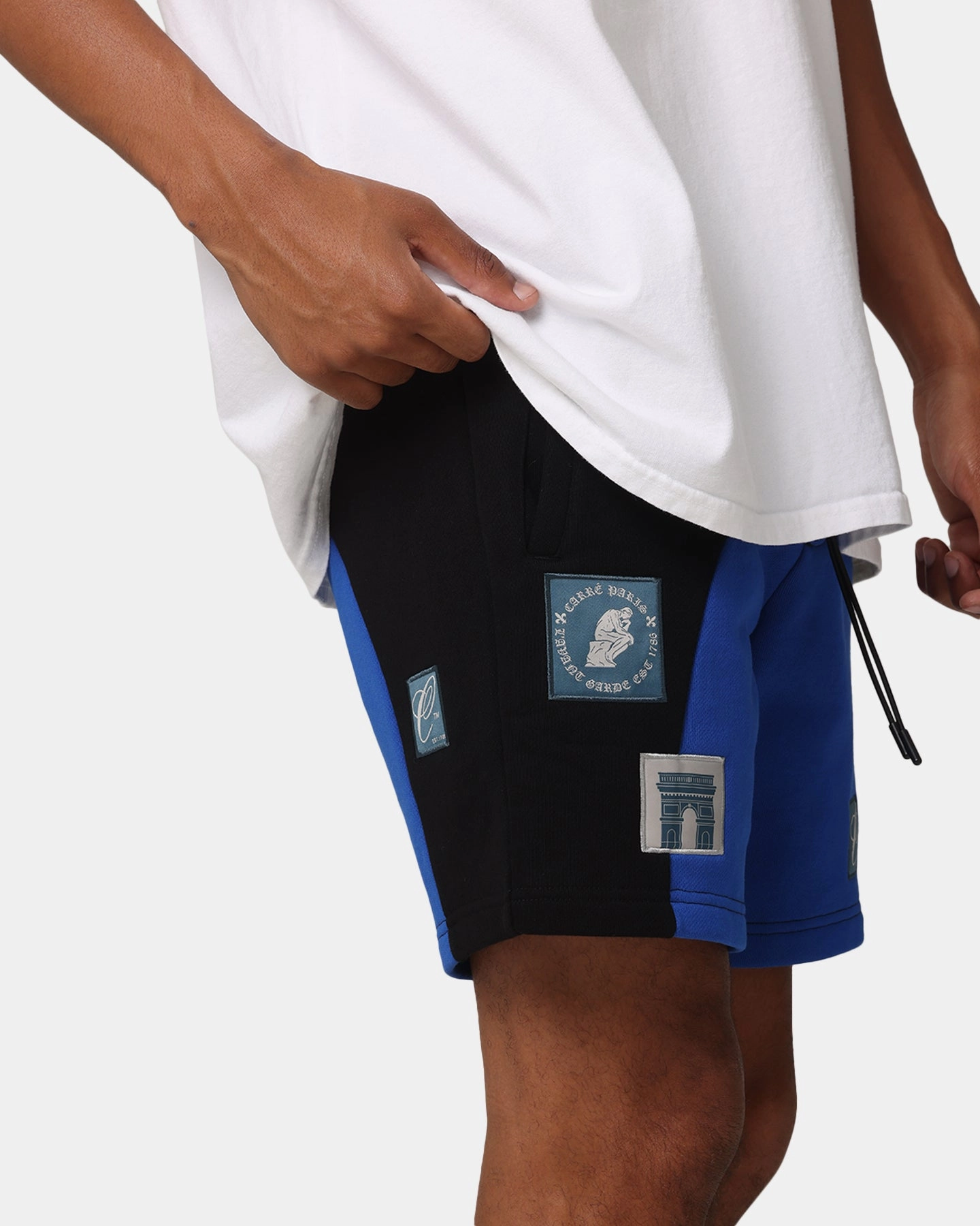 Camouflage Pattern Carre Avant Panel Shorts Black/Royal