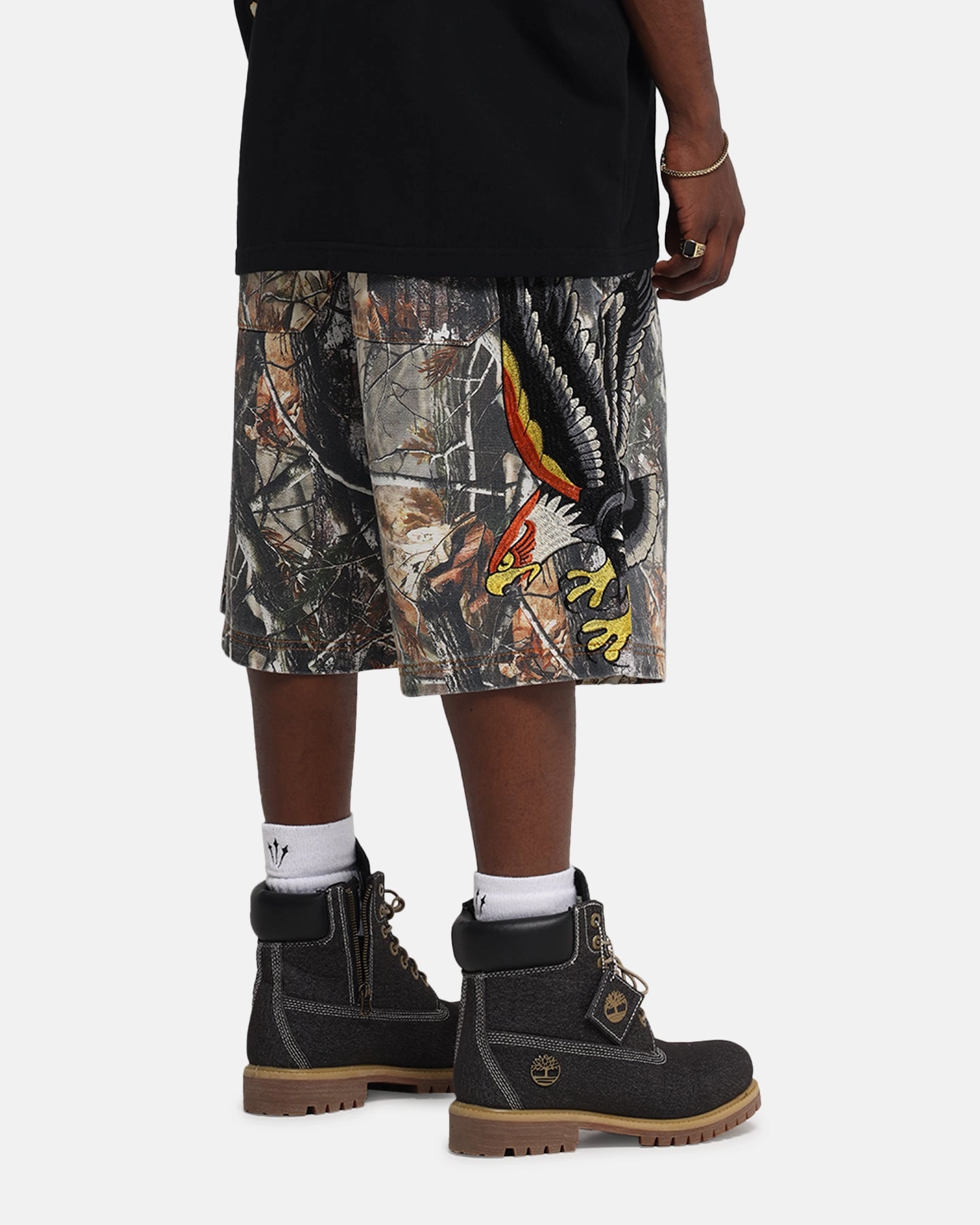 Eco friendly materials Ed Hardy Eagle Jorts Real Tree Camo