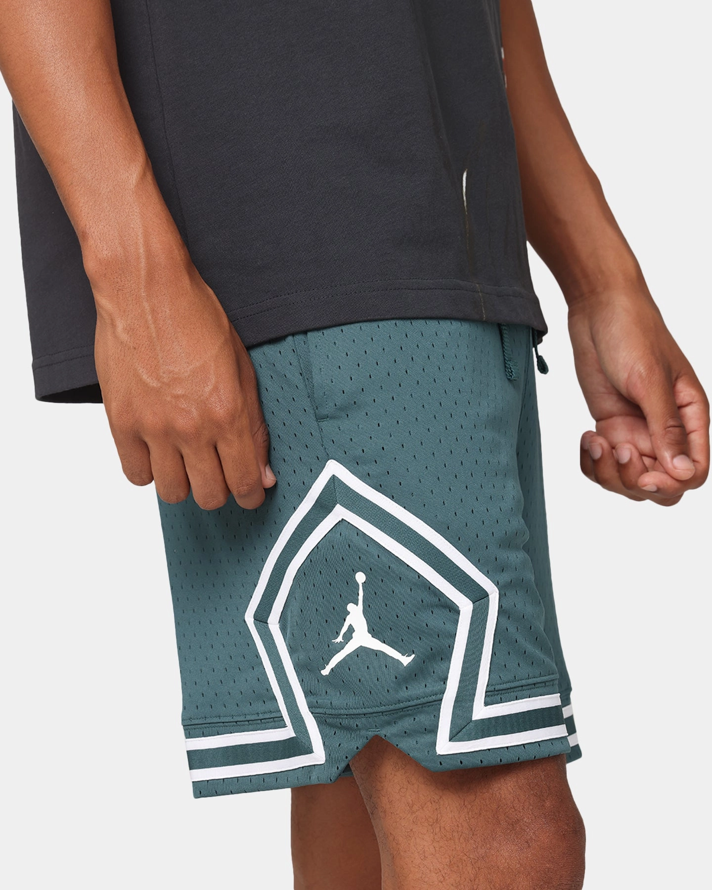 Jordan Dri-Fit Sport Diamond Shorts Oxidized Green/White Flame Retardant Coating