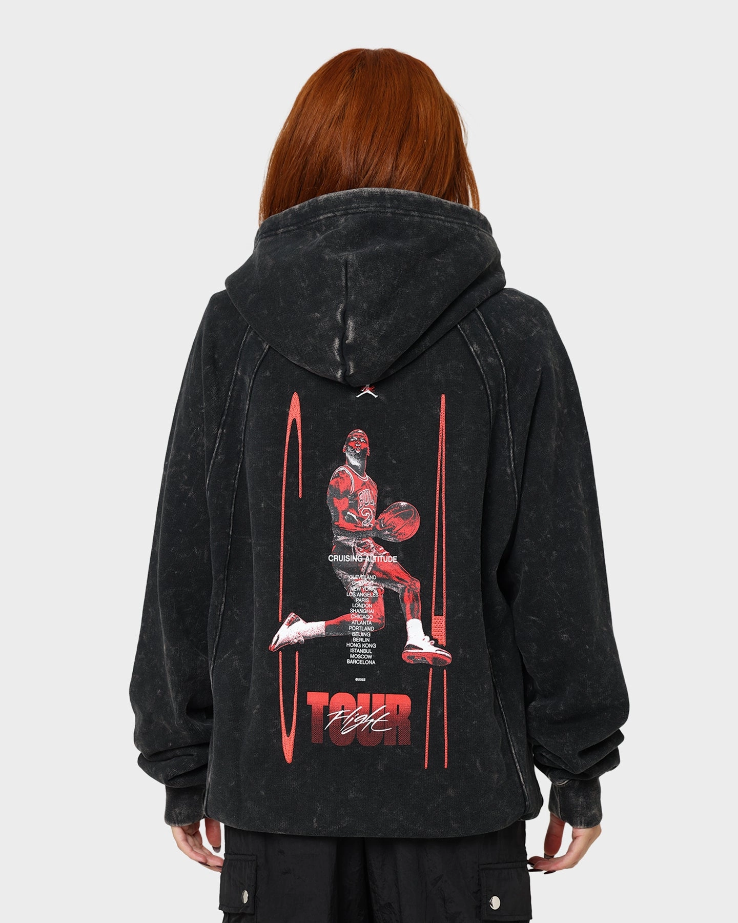 Heat Regulating Technology snap closure Jordan Flight Heritage French Terry Pullover Hoodie Black