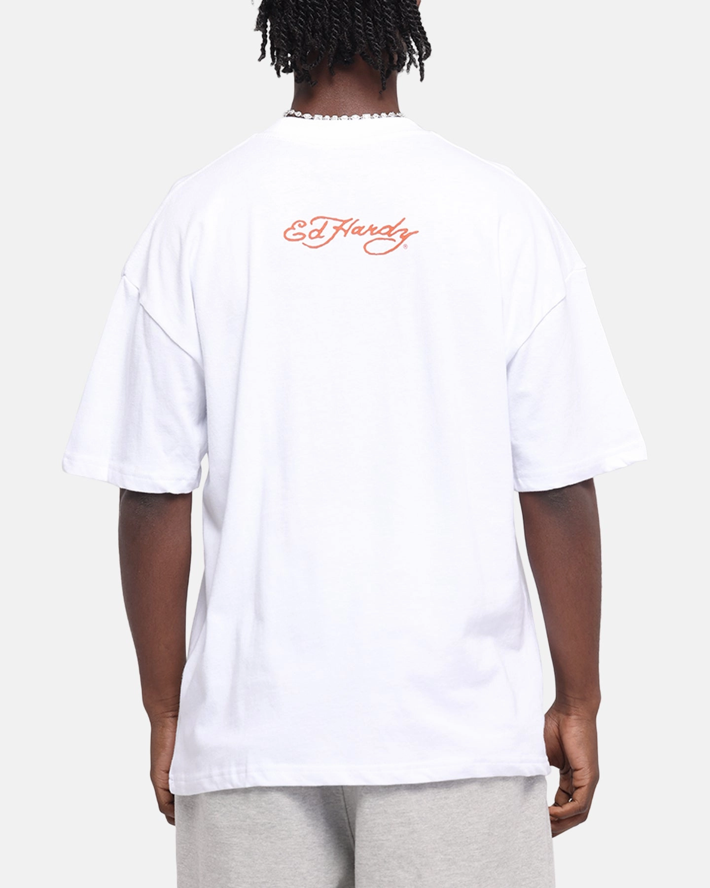 Cozy Layer Ed Hardy Lightning T-Shirt White