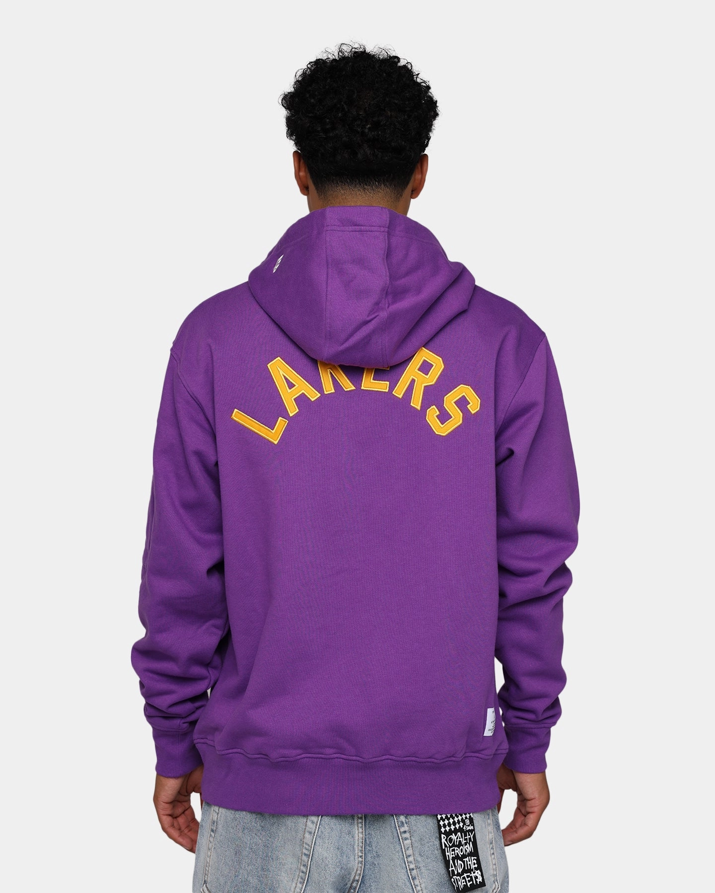 New Era X Alpha Industries Los Angeles Lakers Zipper Hoodie Purple Layered Collar Design Noise Free Movement