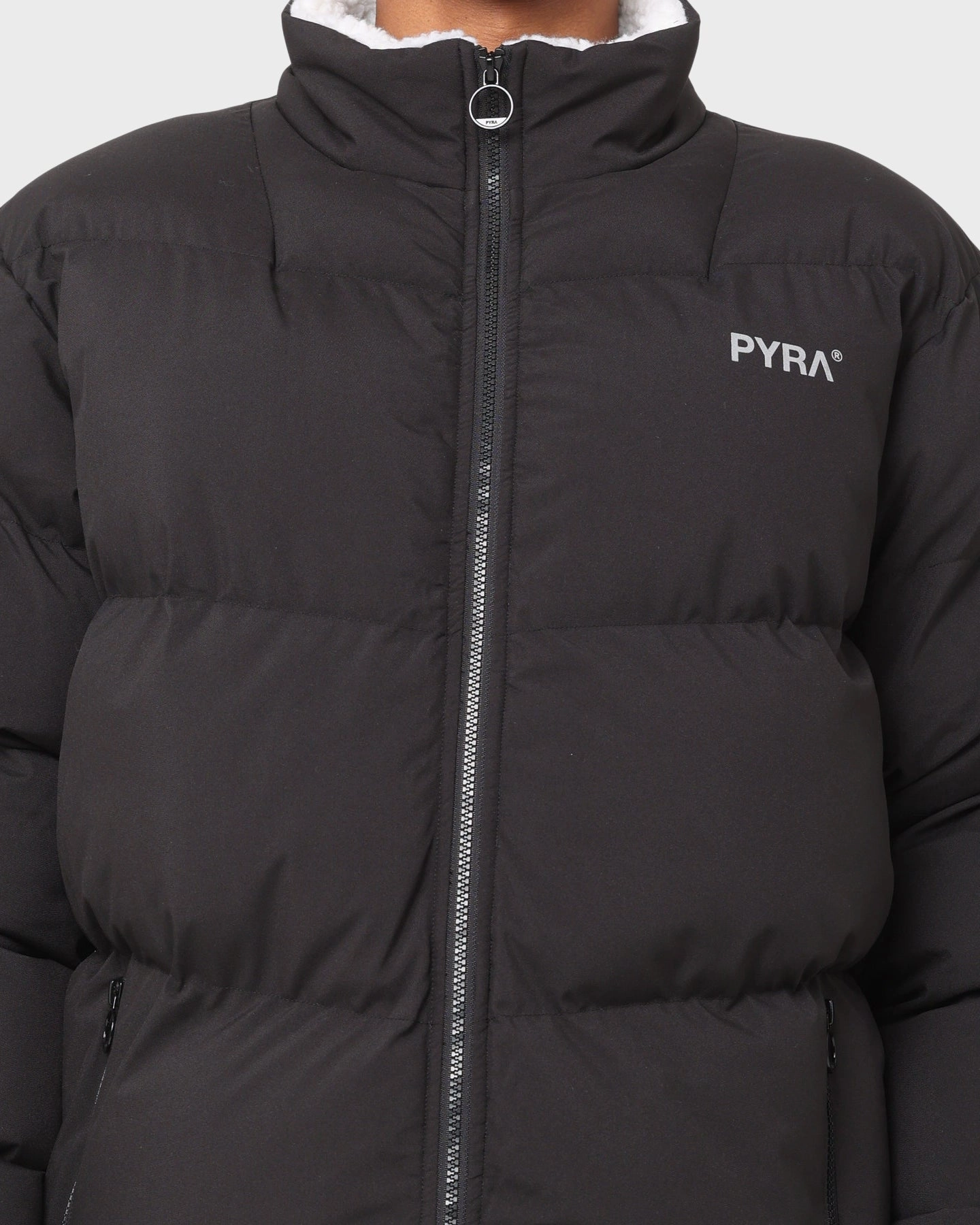 Stylish Insulation PYRA Sherpa Puffa Jacket Black