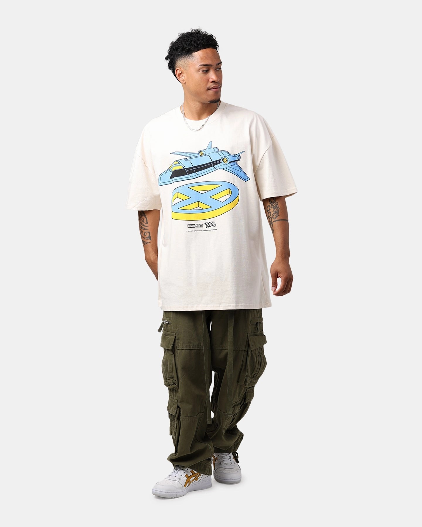 Lightweight Material Marvel X-Men The Blackbird Heavyweight T-Shirt Off White