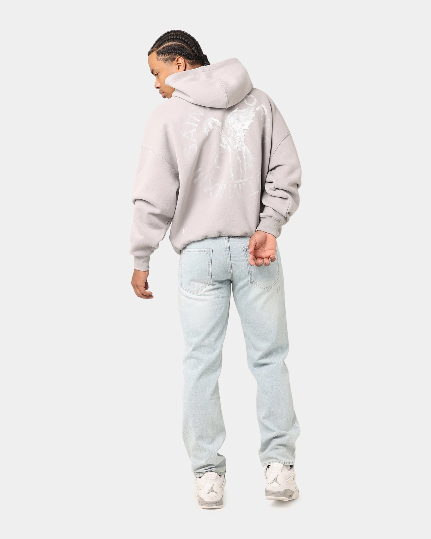 Saint Morta Pegasus Premium Hoodie Grey Taped Edges suitable for spring activities