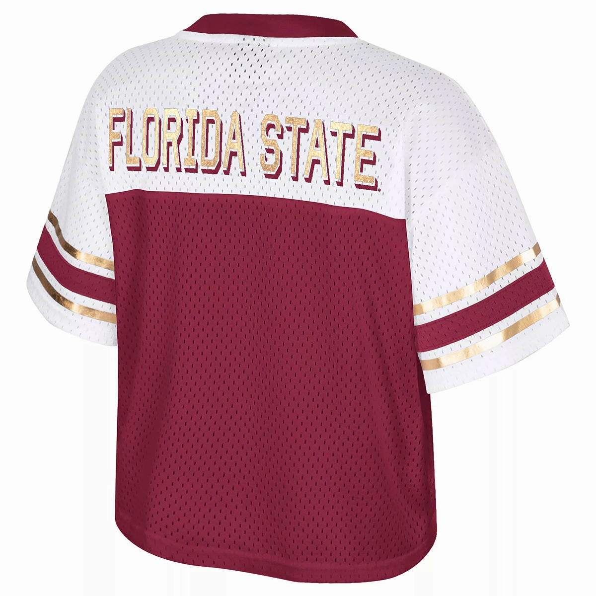 Layering Options Colosseum Women's Seminoles/Stacked FSU Football Jersey - Garnet/White